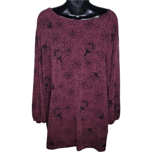 Apostrophe Nwt floral sequin top blouse size 24-26w - Picture 2 of 6